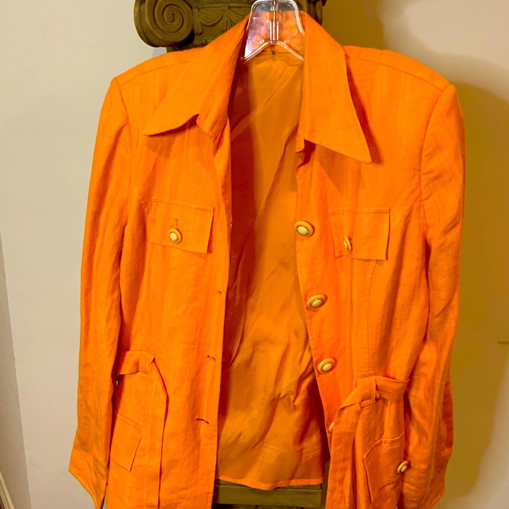 Orange 2 piece suit